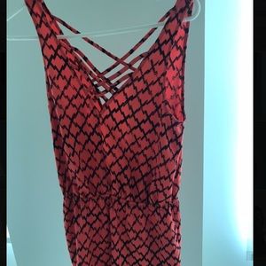 Silence & Noise Orange Romper